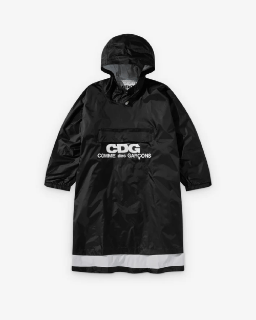 CDG Poncho Black CDG Poncho Black front Side
