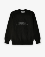 CDG Rib Stitch School Pullover Black Front Side