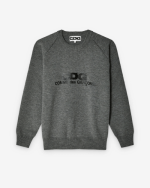CDG Rib Stitch School Pullover Grey Front Side