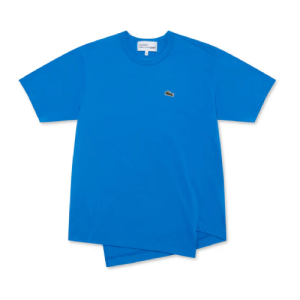 CDG Shirt Lacoste Men’s T-Shirt Blue Front Side