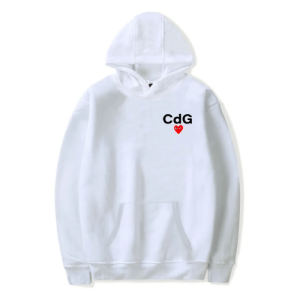 CDG Small Logo With Heart Hoodie Front Side