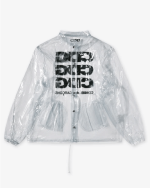 CDG Transparent Coach Jacket – Clear Front Side