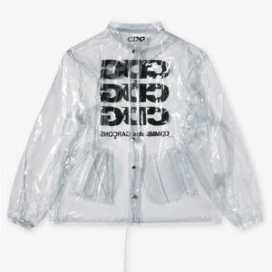 CDG Transparent Coach Jacket – Clear Front Side