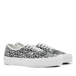 CDG Vans Message Authentic Sneakers White/Black Front Side