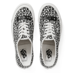 CDG Vans Message Authentic Sneakers White/Black Top Side