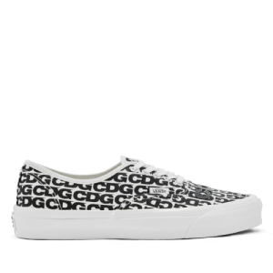 CDG Vans Message Authentic Sneakers White/Black