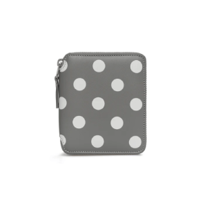 CDG Wallet Polka Dot Printed Full Zip Around Wallet Grey SA2100PD