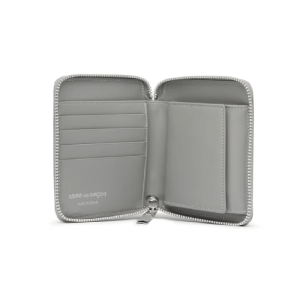 CDG Wallet Polka Dot Printed Full Zip Around Wallet Grey SA2100PD Open Wallet