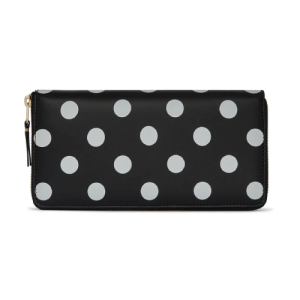 CDG Wallet Polka Dots Printed Black SA0110PD Front Side