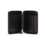 CDG Wallet Polka Dots Printed Full Zip Around Wallet Black SA2100PD Open View