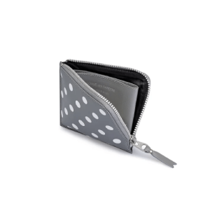 CDG Wallet Polka Dots Printed Zip Around Wallet Grey SA3100PD Inside