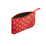 CDG Wallet Polka Dots Printed Zip Pouch Red SA8100PD Inside Of Wallet