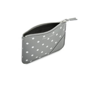 CDG Wallet Wallet Polka Dot Printed Zip Pouch Grey SA8100PD Inside