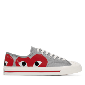 Cdg Play Converse Low Top Red Heart Jack Purcell Sneakers