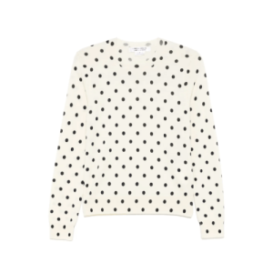 Comme Des Garçons Polka Dot Sweater Beige Front Side