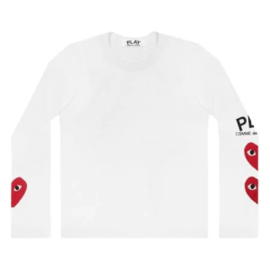 Play Comme des Garçons 3 Heart Long Sleeve Front Side