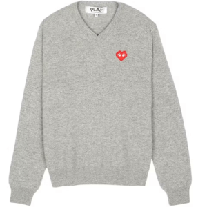 CDG x Invader Pixelwappen V Neck Knitwear Front Side
