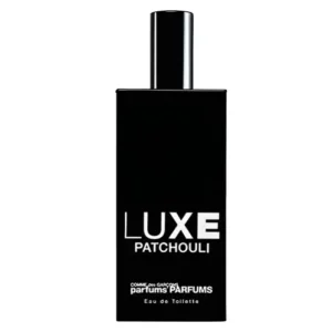 Luxe Patchouli Eau de Toilette Comme des Garcons bottle with sleek minimalist design