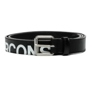 Comme Des Garçons Wallet Logo-Print Leather Belt Full View