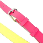 Comme Des Garçons Wallet Super Fluo leather belt fluorescent pink Buckle And Logo View