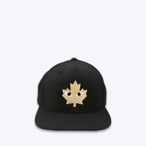 CANADA des GARCONS Gold Emblem Snapback Front Side View